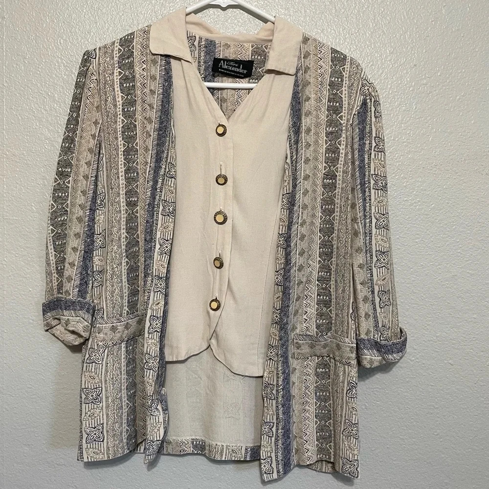 Tori Alexander Vintage Blazer Top Padded Shoulders​​​